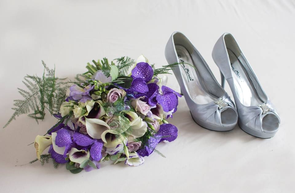 Bridal Bouquet with Orchids, Calla Lilies and Freesias