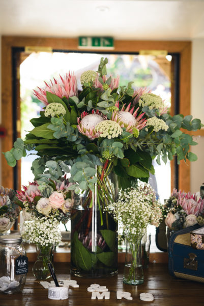 Table Centrepiece with Proteas