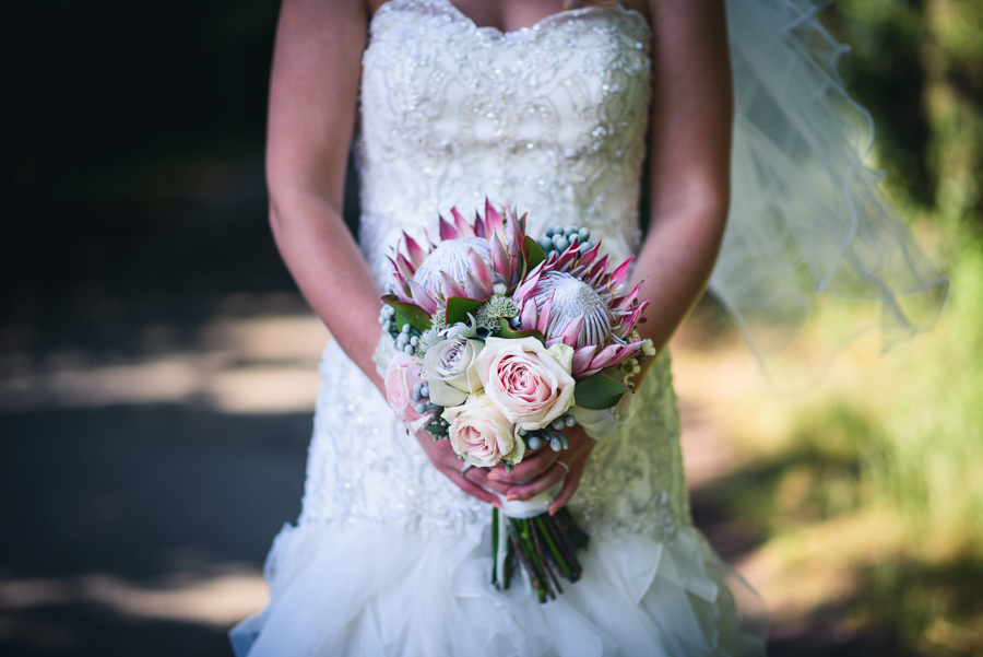 Summer Bridal Bouquet featuring Proteas