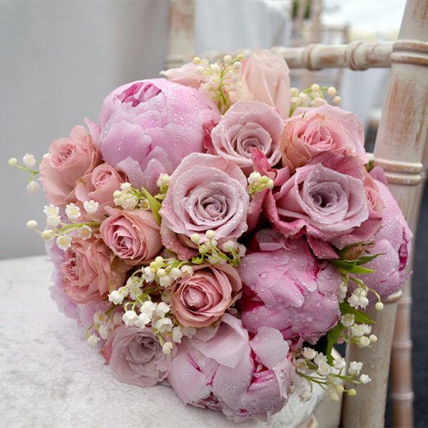 Rose, Peony and Lily of the Valley Bouquet